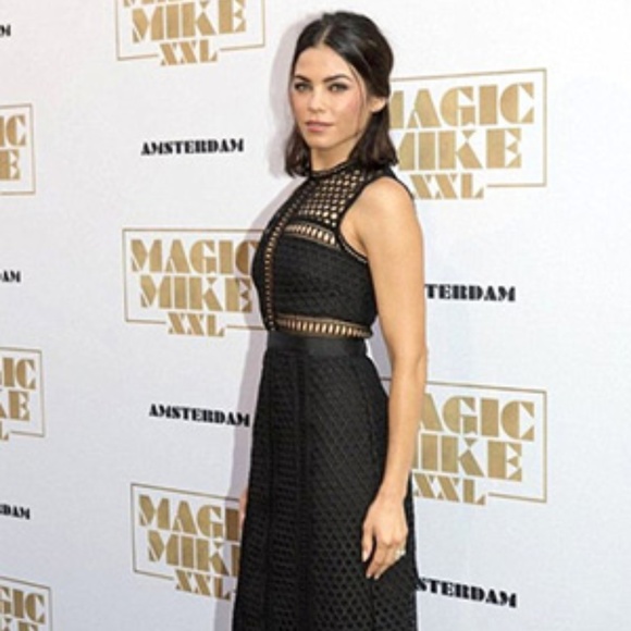 Panelled column midi dress- SELF PORTRAIT - Picture 3 of 4